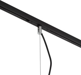 Candeeiro pendente de design cromado para sistema de calha monofásico - Slimline Sara
