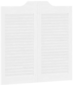 Portas de batente design de persiana 2-Par 80x80 cm branco