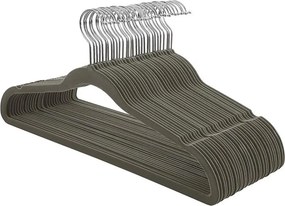 Conjunto de 30 cabides de veludo 42 x 0,5 x 21,5 cm cinzento
