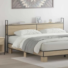 vidaXL Cabeceira de armazenamento com cabeceira Carvalho sonoma 180 cm
