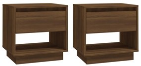 Conjunto de 2 Mesinhas de Cabeceira Moura - Nogueira - Design Nórdico