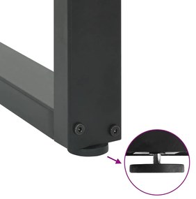 Pés para mesa de jantar em formato de U, 2 peças, antracite, 70x(72-73