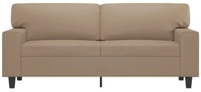 Sofá de 2 lugares 140 cm couro artificial cor cappuccino