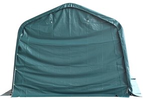 Tenda para gado removível PVC 550 g/m² 3,3x8 m verde escuro