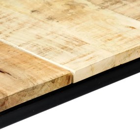 Mesa de jantar 140x70x75 cm madeira de mangueira maciça áspera