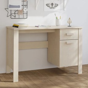 340460 vidaXL Secretária HAMAR 113x50x75 cm pinho maciço castanho-mel