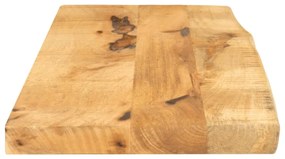 Tampo de mesa c/ borda viva 70x30x3,8cm mangueira áspera maciça