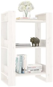 Estante/divisória 60x35x91 cm madeira de pinho maciça branco