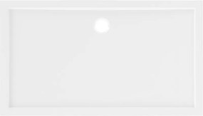 Mexen Flow base de duche retangular slim 160 x 100 cm, branco brilhante - 46R101016