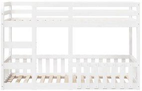 Beliche 90x190 cm madeira de pinho maciça branco