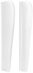Cabeceira cama c/ abas couro artificial 83x23x118/128 cm branco