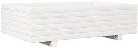 Vaso/floreira de jardim 90x60x26,5 cm pinho maciço branco