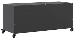 Móvel de TV 100,5x39x43,5 cm aço preto