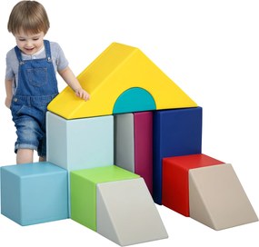 Circuito de motricidade para bebés, 11 peças, para bebés em espuma com capa em poliuretano e enchimento em EPE, multicolorido