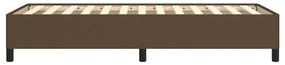 Estrutura de cama sem colchão 90x190 cm tecido castanho-escuro