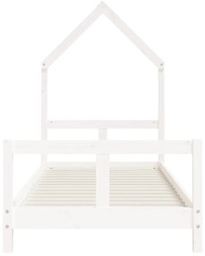 Estrutura de cama infantil 80x200 cm pinho maciço branco