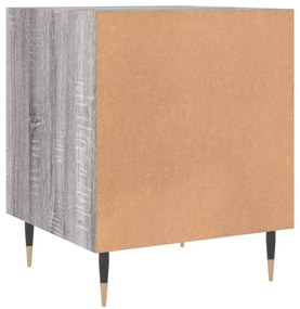 Mesa cabeceira 40x40x50 cm derivados de madeira cinzento sonoma