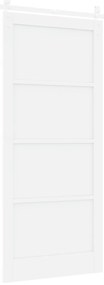 Porta Deslizante vidaXL com Conjunto de Ferragens Branca 93x211 cm Pin
