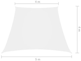 Para-sol estilo vela tecido oxford trapézio 4/5x4 m branco