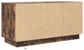 Móvel de TV com luzes LED 100x41x50 cm carvalho fumado