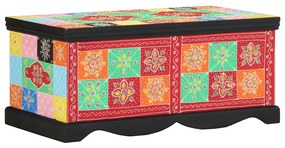 Mesa de centro 90x50x40 cm madeira de mangueira maciça multicor