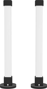 HOMCOM Conjunto de 2 Candeeiros de Mesa LED com Controlo Remoto App Bluetooth Sincronização com Música 6x6x32,5 cm Branco | Aosom Portugal