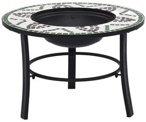 Braseira em mosaico 68 cm cerâmica verde