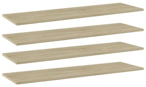 vidaXL Prateleiras estante 4pcs 100x30x1,5cm contrapl cor carvalho