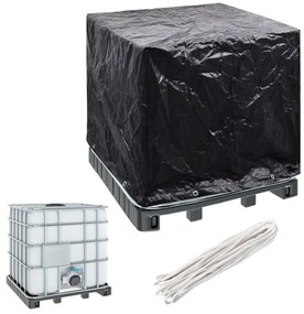 vidaXL Cobertura para recipiente IBC com 8 ilhós 116x100x120 cm