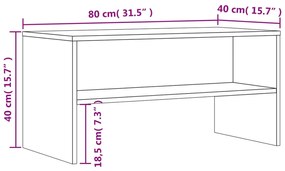 Móvel de TV 80x40x40 cm derivados de madeira cinzento sonoma