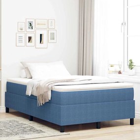 vidaXL Cama Box Spring com Colchão Azul, 120 x 200 cm, em veludo.