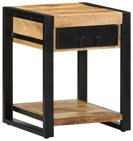 Mesa de apoio 40x40x50 cm madeira de mangueira áspera maciça