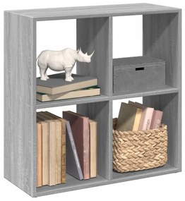 vidaXL Estante divisória 69,5x29x69,5 cm deriv. madeira cinza sonoma