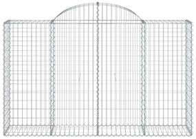 Cestos gabião arqueados 5pcs 200x50x120/140cm ferro galvanizado
