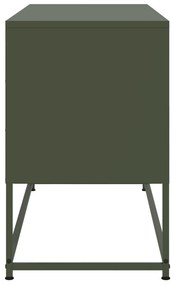 Móvel de TV 100,5x39x60,5 aço verde azeitona