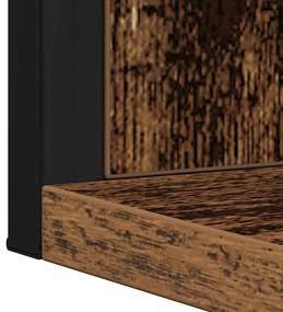 Espelho de Banheiro vidaXL Madeira Velha 50x12x60 cm Madeira Ingeneriz