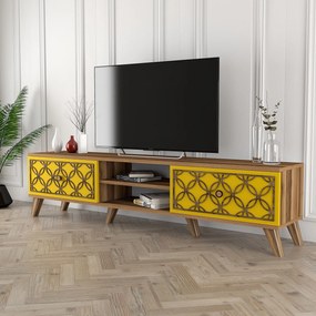 Móvel TV Class – Nogueira Amarela – 180 cm x 44 cm x 35 cm