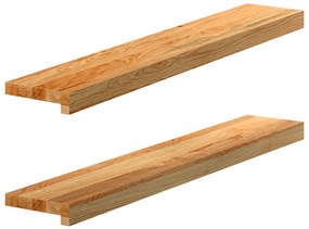 Soleiras da janela 2 pcs 90x15x2 cm carvalho castanho-claro