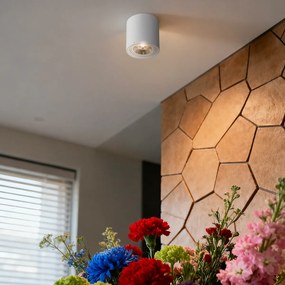 Foco de teto moderno branco rotativo e inclinável AR111 - Rondoo Up