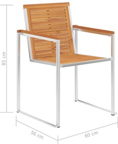 Cadeiras de jardim 6 pcs c/ almofadões madeira de acácia maciça