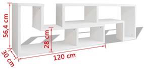 Móvel de TV duplo em forma de "L" branco