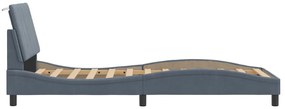 Estrutura de cama sem colchão 90x190 cm veludo cinzento-escuro