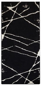 Carpete de Entrada Broken – Preto e Branco – 80x300 cm | Tribo Home
