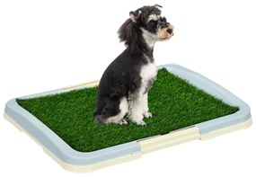 PawHut Sanita para Cães com Relva Artificial Grade e Bandeja Desmontável para Adestramento de Cães 63x48,5x6 cm Multicor | Aosom Portugal