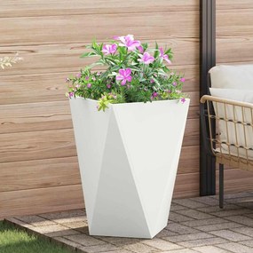 vidaXL Floreira Branco 50 x 50 x 75 cm Aço