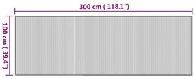 Tapete retangular 100x300 cm bambu cor natural