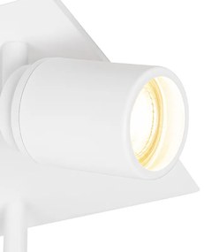 LED Foco de casa de banho inteligente branco quadrado 3 luzes IP44 incl. 3 Wifi GU10 50mm - Ducha Moderno