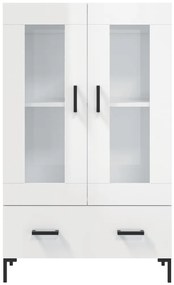 Aparador alto 69,5x31x115 cm derivados madeira branco brilhante