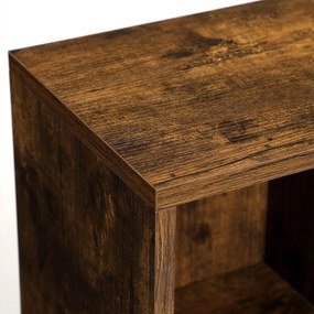 Estante com 5 compartimentos 50 x 24 x 80 cm Castanho vintage