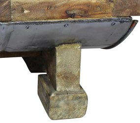 Mesa de centro 90x50x35 cm mistura de madeiras recicladas